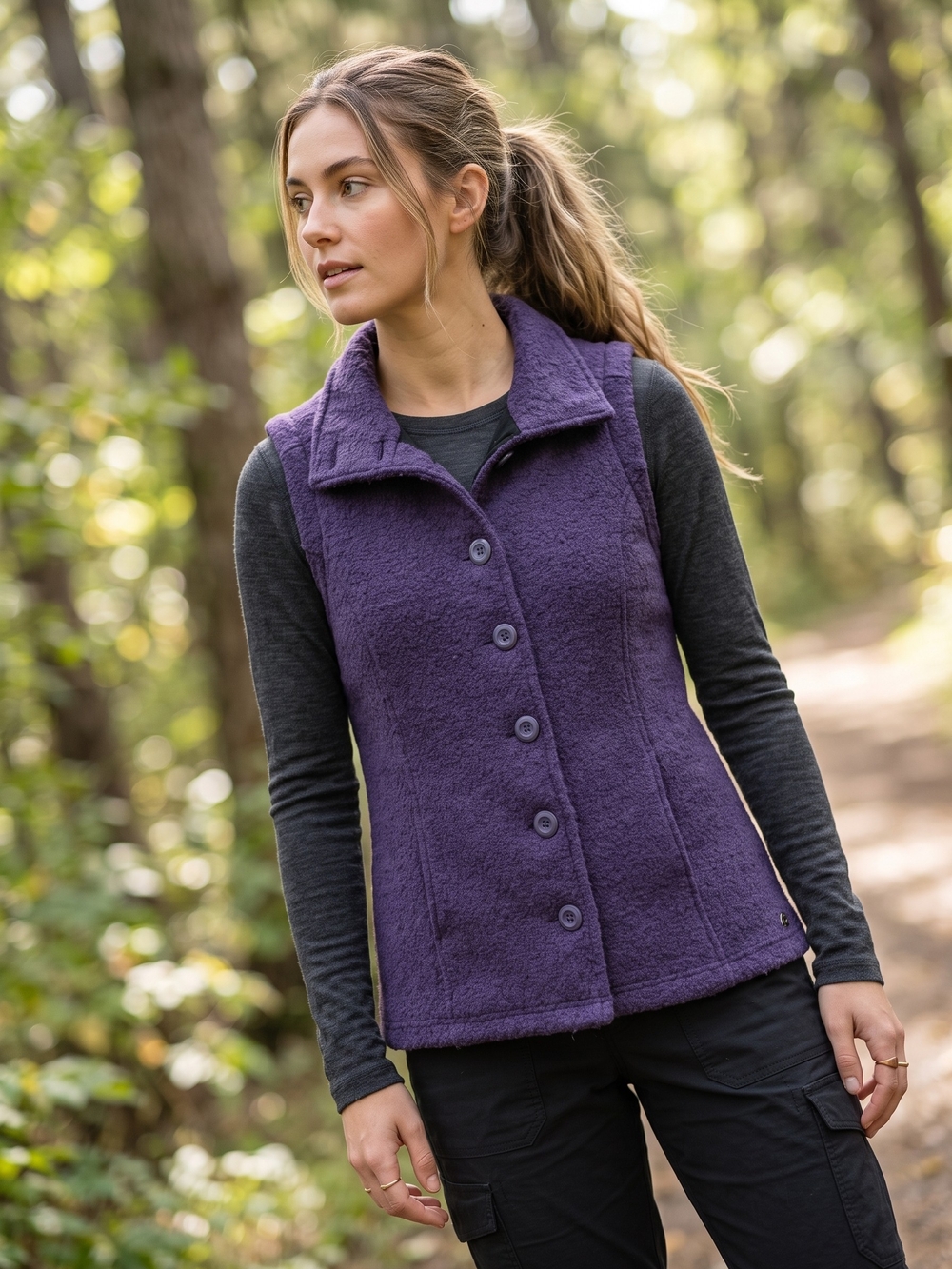 Northern Reflections Bouclé Fleece Vest Cabincore Grandmacore Gorpcore Cozy